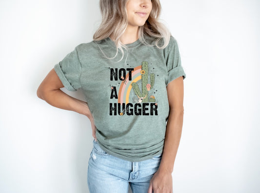 "Not a Hugger" Cactus Graphic Tee