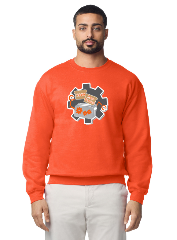 Robo Toasters Orange Crewneck Adult