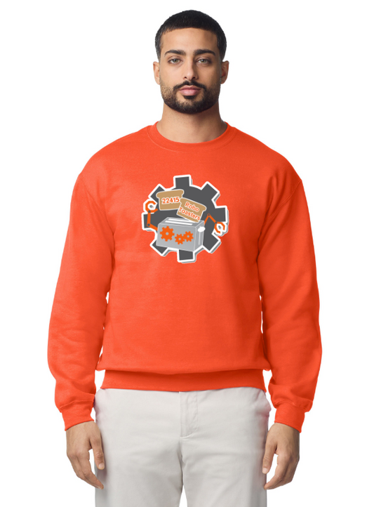 Robo Toasters Orange Crewneck Adult