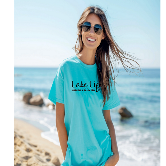 Lake Life – Unsalted &amp; Shark Free Tee