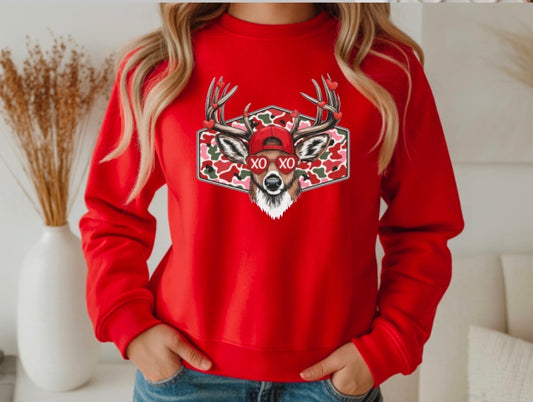 XO Deer Crewneck Sweatshirt