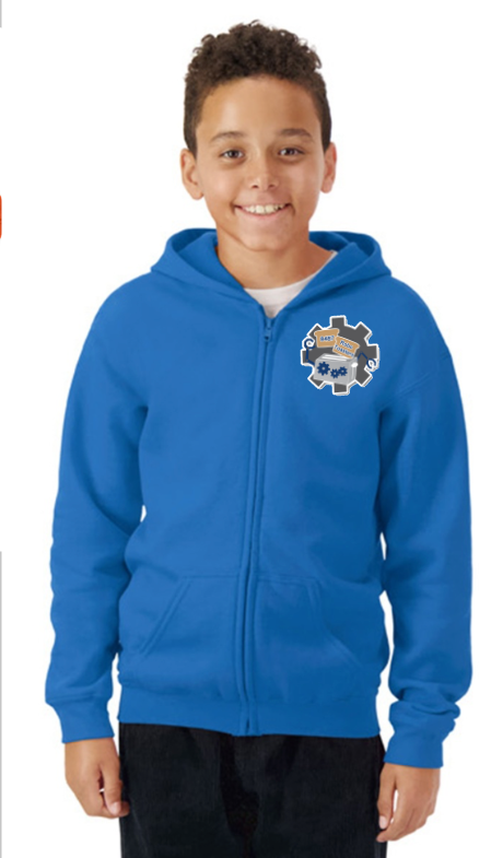 Robo Toasters Royal Blue  Zip-Up Hoodie youth